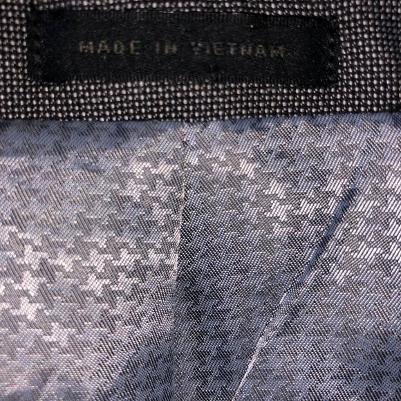 Andrew Fezza Blazer Mens 38R Gray Single Breast 2 Button Double Vent Suit Jacket - Picture 6 of 10